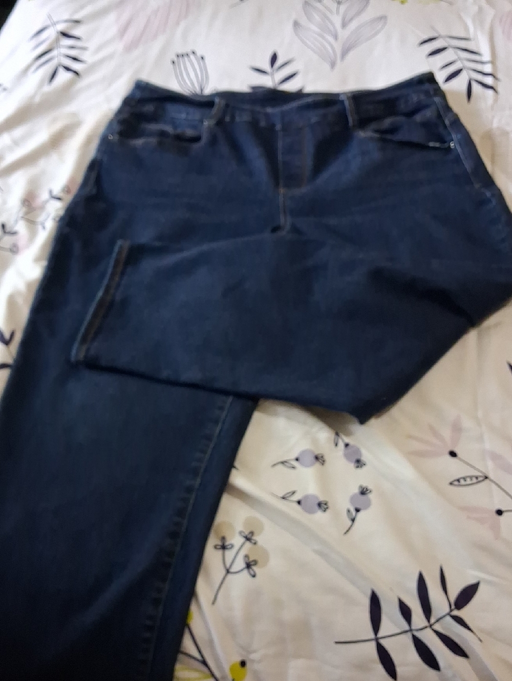 Time and Tru Dark Indigo Straight Leg Jeans Sz 16/18